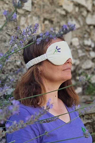 EGET نظارات نوم لافندر وحقيبة نظارات نوم