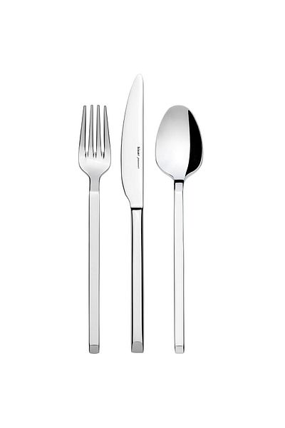 Hisar Orlando 18 Piece Steel Sweet Fork Spoon Knife Set