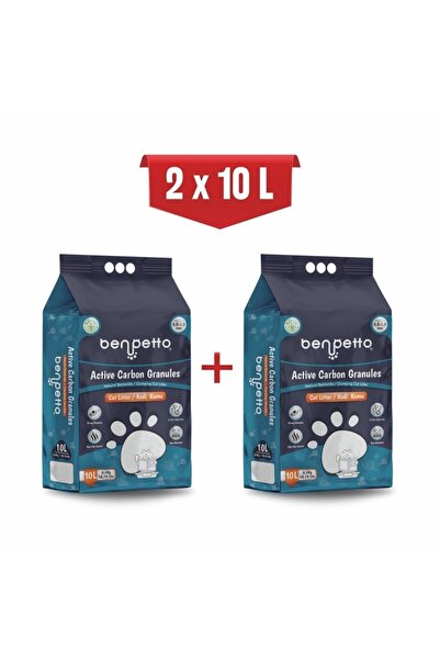 BENPETTO Aktif Karbon Granüllü Topaklanan Kedi Kumu 20 Lt / Cat Litter