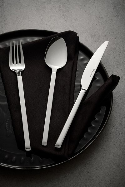 Hisar Orlando 18 Piece Steel Sweet Fork Spoon Knife Set