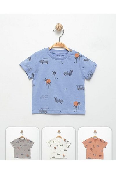 Divonette Safari Patterned 100% Cotton T-Shirt
