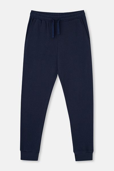 Dagi Pantaloni de jogger bleumarin cu picior waffle