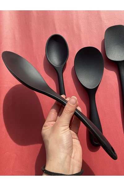 Multiamo Hard Tip Heat Resistant Fireproof Non-Stick Silicone Dowry Spoon Set 10 Pieces