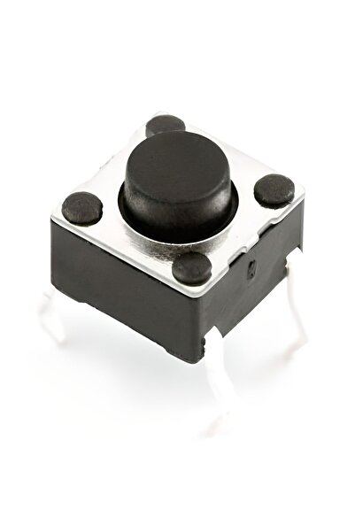 Fapatech 4 Pinli Push Buton - Siyah (6x6x5mm) - 5 Adet