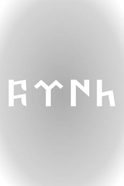 HMNL 20x 5 Cm Beyaz Göktürkçe Türk Sticker, Araba Sticker, Oto Sticker