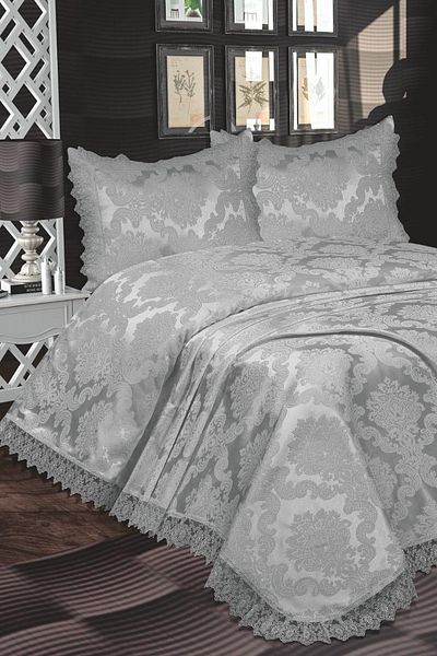 Çt Çeyizci Tekstil طقم مفرش سرير مزدوج وبيكيه Kefaret