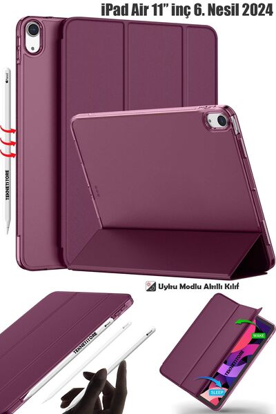 TEKNETSTORE Ipad Air 6 11 Inç M2 Çip 2024 Uyumlu Tablet Kılıfı İnce Tasarım S...