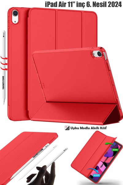 TEKNETSTORE Ipad Air 6 11 Inç M2 Çip 2024 Uyumlu Tablet Kılıfı İnce Tasarım S...