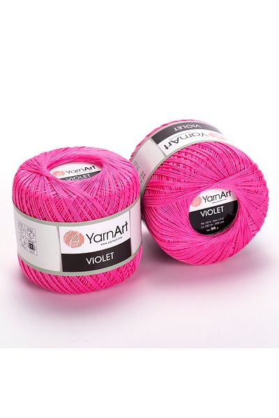 Yarnart Βιολετί Mercerized Lace Κλωστή Σκούρο Ροζ 5001
