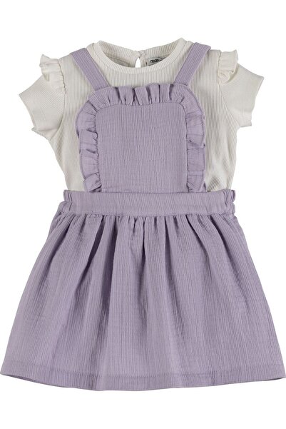İdilbaby&Mamino Lila Fırfırlı Kız Bebek Jile 2'li Takım 16509