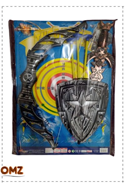 OMZ Kılıç Kalkan Ve Ok Yay Seti Kız Cocuk Erkek Cocuk Oyuncak