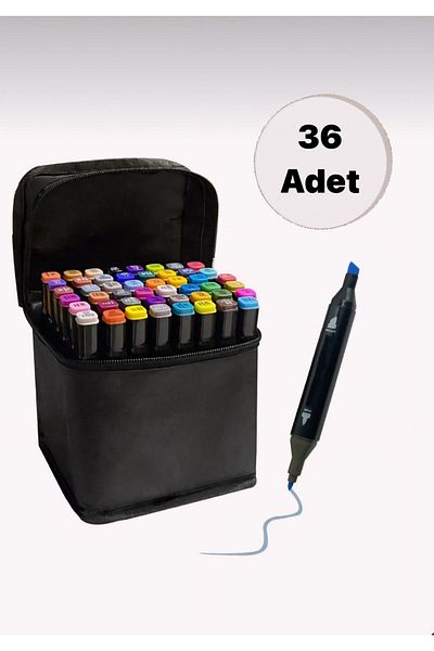 ANI OFİS KIRTASİYE Double Tip Marker Set 36 Colors Felt Pen