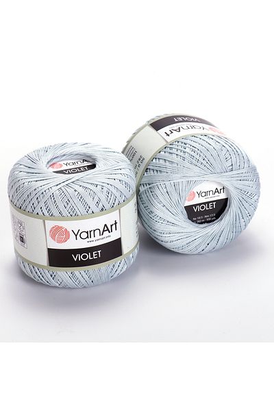 Yarnart Violet - Ață de dantelă mercerizată Ice Blue-54462