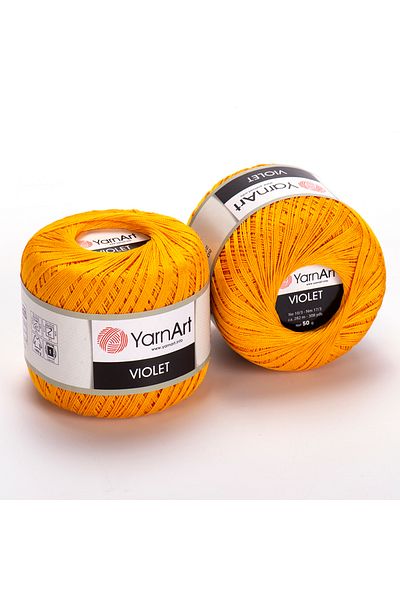 Yarnart Βιολετί - Mercerized Lace Νήμα Ανοιχτό Πορτοκαλί-5307