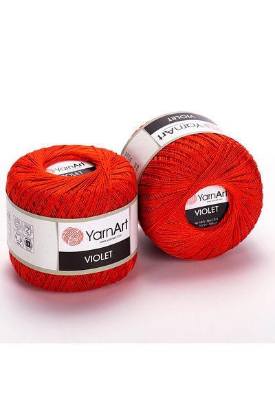 Yarnart Βιολετί - Mercerized Lace Thread Dark Orange-5535