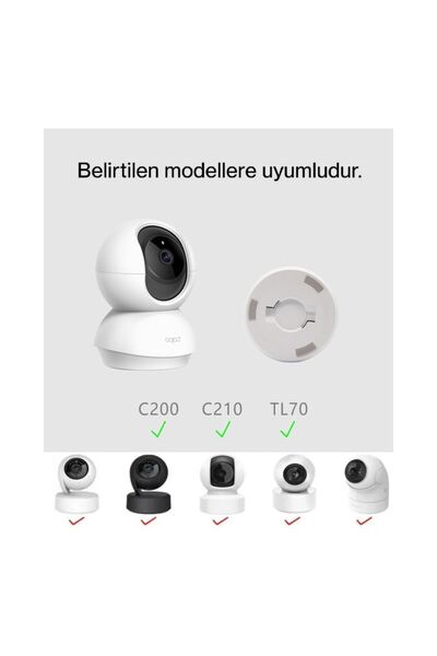 Th3D Tp-link Tapo C200 C210 C211 Tl70 Kamera Uyumlu Tavan Montaj Aparatı Tp-link Kamera Braketi