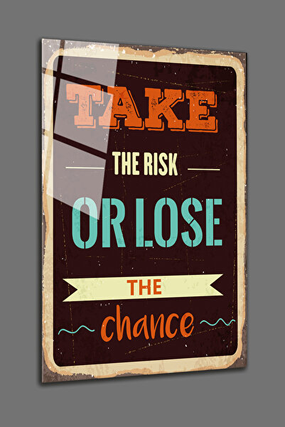 BV DEKOR Αναλάβετε τον κίνδυνο ή χάστε την ευκαιρία. Σχέδιο Ρετρό Γυάλινη Πιν...