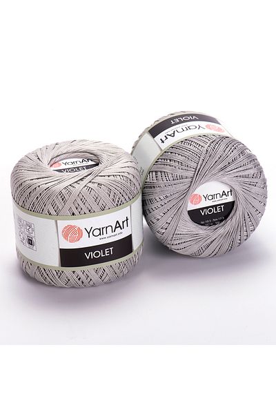 Yarnart Βιολετί - Mercerized Lace Νήμα Ανοιχτό Γκρι-4920