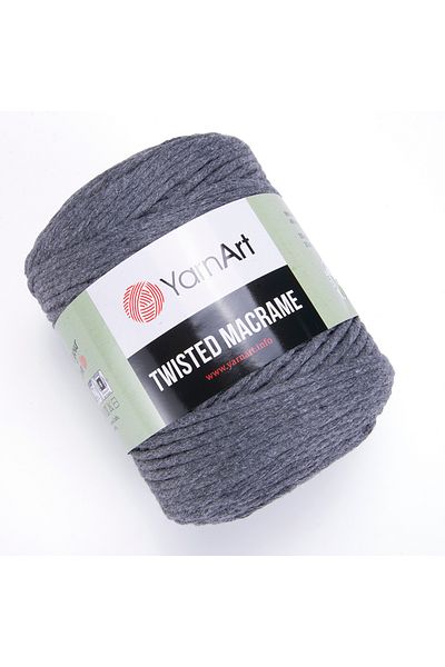 Yarnart Twisted Macrame - Μακραμέ Χέρι Πλεκτό Νήμα Γκρι-758