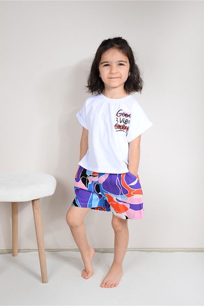 KİDSPİTİRCİK Set pantaloni scurți de culoare albastră pentru fetiță