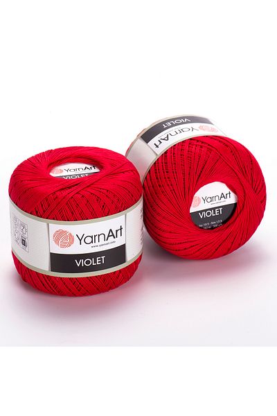 Yarnart Violet - Mercerized Lace String Light Red-6328