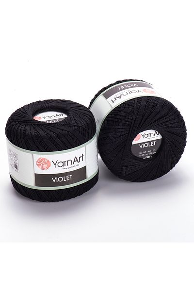 Yarnart Βιολετί - Mercerized Lace Thread Black-999