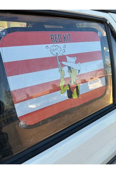 TKY 'red Kit' Printed Side Glass Curtain Accessory - FITABLE FOR ALL AUTOS