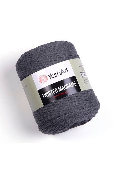 Yarnart Twisted Macrame - Μακραμέ Χέρι Πλεκτό Νήμα Anthracite-790