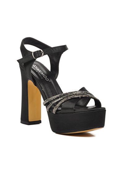 AYAKMOD 655323 Model crne ženske platforme Cipele sa štiklom