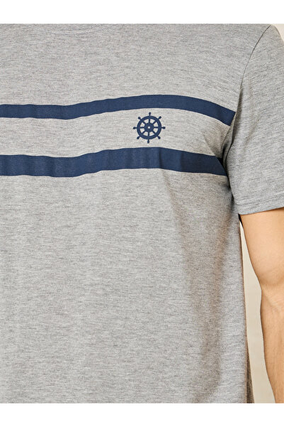 Styli Striped Crew Neck T-Shirt & Short Set