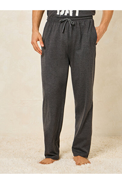 Styli Slogan Print Crew Neck T-Shirt & Open Hem Pyjama Set