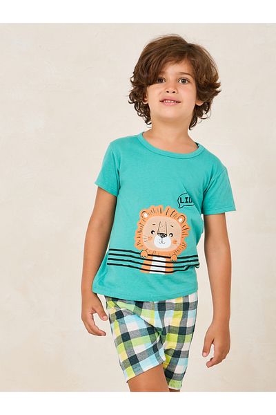 Styli Cartoon Printed T-Shirt & Short Pyjama Set