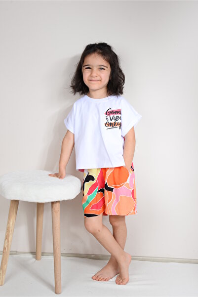 KİDSPİTİRCİK Рожевий комплект шортів для дівчаток