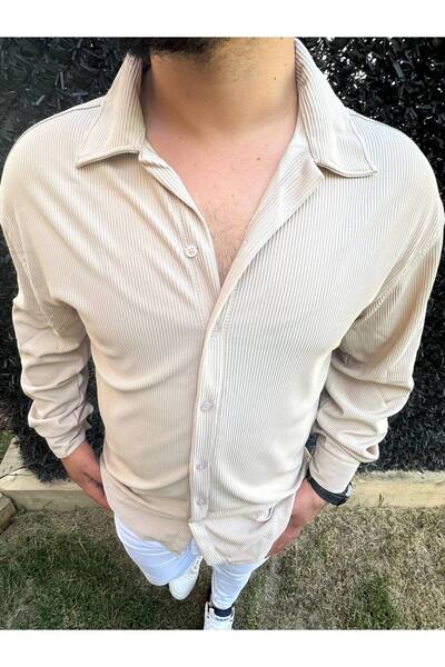 oneoff Erkek Kışlık Fitilli Ottoman Dokulu Oversize Gömlek