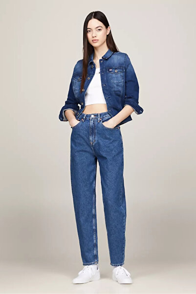 Tommy Hilfiger Kadın Mom Fit Jean Pantolon - Denim