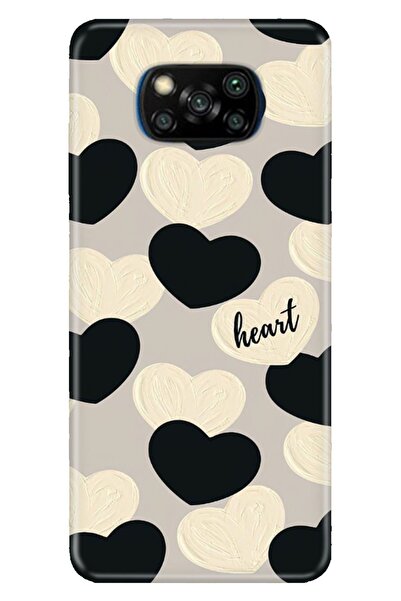 POCO Xiaomi Poco X3 NFC  - X3 Pro Uyumlu Kılıf Resimli Desenli Silikon Heart