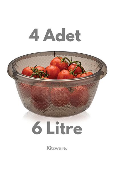 Kitcware 6 Liter Capacity 4 Pieces of Basin, Dough and Dish Basin