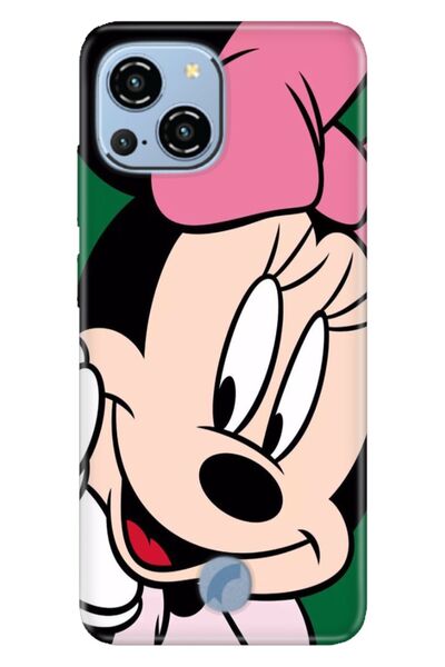 Reeder S23 Pro Max Kılıf Resimli Desenli Silikon Minnie Smile