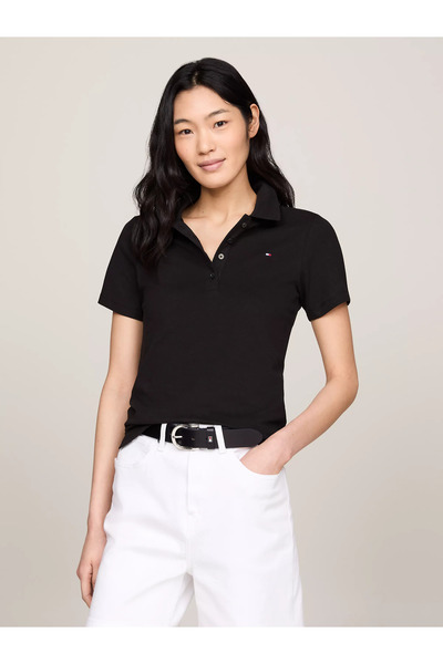 Tommy Hilfiger Γυναικείο Πόλο WW0WW42047 Μαύρο