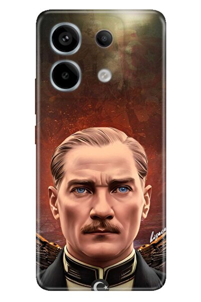 POCO X6 - Xiaomi Redmi Note 13 Pro 5G Kılıf Resimli Desenli Silikon Asil Atatürk