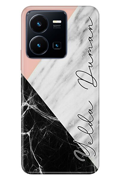 vivo Y22s - Y35 Uyumlu Kılıf İsim Yazılı Kişiye Özel Silikon Model-25