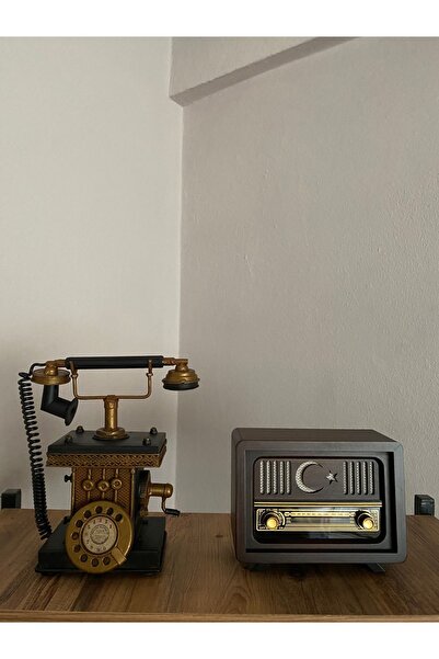 NOSTALJİM Bluetooth, Usb, Fm Radyo Özellikli Nostaljik Radyo Dekoratif Metal ...