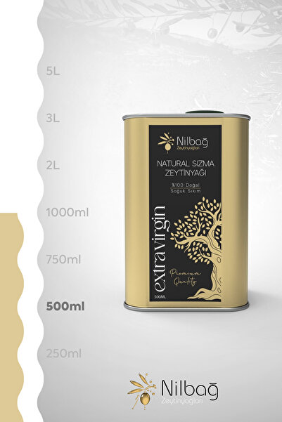 NİLBAĞ ZEYTİNYAĞLARI Ayvalık Natural Sızma Zeytinyağı Soğuk Sıkım Teneke 500 ml