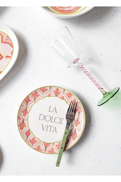 The Mia Dolce Vita 6-Piece Cake Plate Set - 19 cm DVT0001