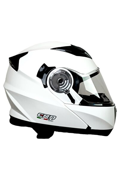 Xspeed CRN 925 E-CE 22.06 BELGELİ ÇENE AÇILIR MOTOSİKLET KASKI BEYAZ