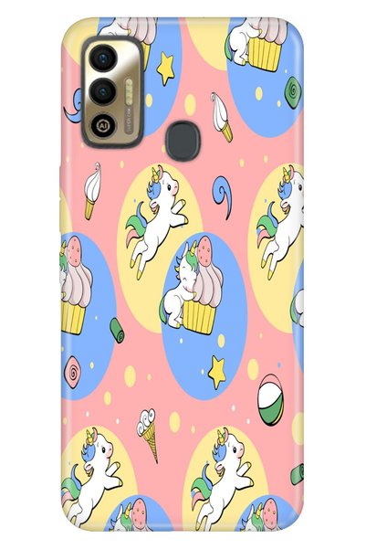 TECNO Spark 7T Uyumlu Kılıf Resimli Desenli Silikon Unicorns