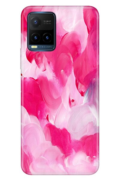 vivo Y21s Uyumlu Kılıf Resimli Desenli Silikon Pinking