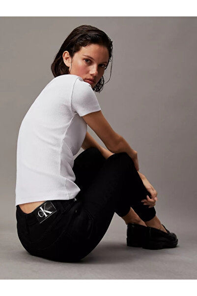 Calvin Klein Kadın Yüksek Bel Super Skinny Ankle Jean Pantolon - Siyah
