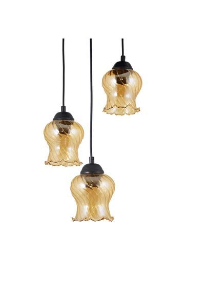 Lambadar Modern Marul Glass Pendant Lamp Chandelier 3 Pieces