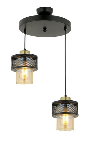 Lambadar Pulsar Genuine Glass Model Modern Double Pendant Lamp Chandelier